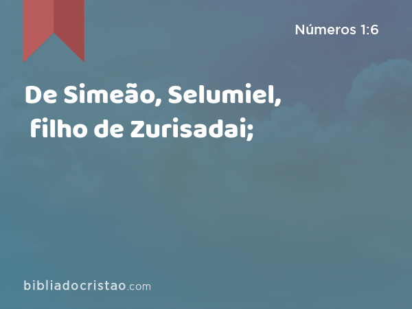 De Simeão, Selumiel, filho de Zurisadai; - Números 1:6